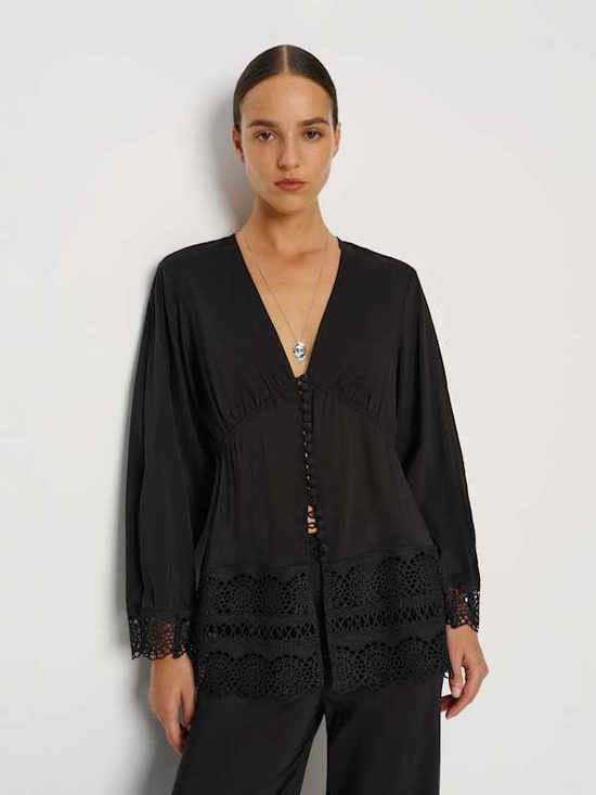 Reformation Tops - NEW Reformation Nadia Lace Long Sleeve Top Size 6